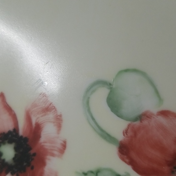 Vtg Haviland France Cottage Core Scallop Edge Red Poppies Decorative Plate - Picture 15 of 15